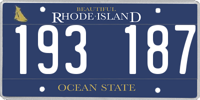RI license plate 193187
