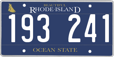 RI license plate 193241
