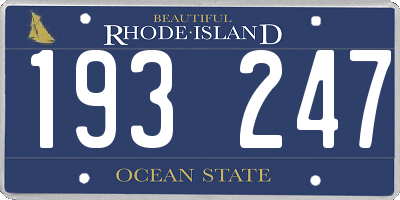 RI license plate 193247