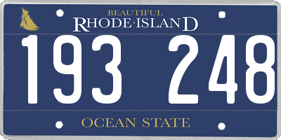 RI license plate 193248