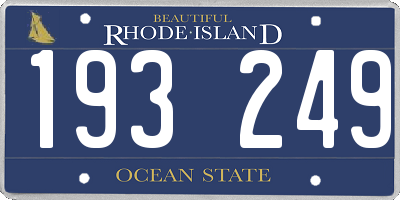RI license plate 193249