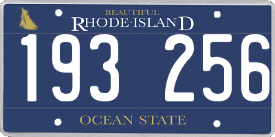 RI license plate 193256