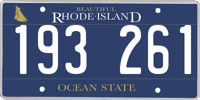 RI license plate 193261