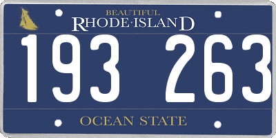 RI license plate 193263