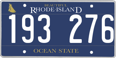 RI license plate 193276