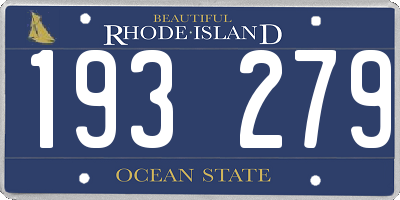 RI license plate 193279