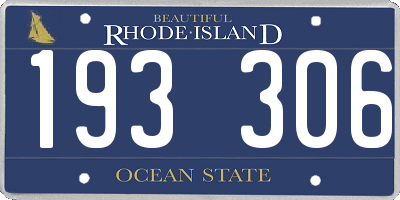 RI license plate 193306
