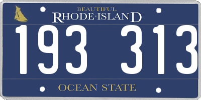 RI license plate 193313