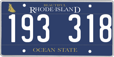 RI license plate 193318