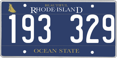 RI license plate 193329