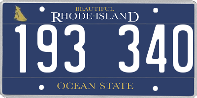 RI license plate 193340