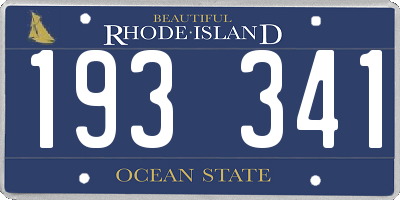 RI license plate 193341