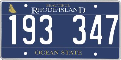 RI license plate 193347