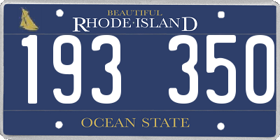 RI license plate 193350