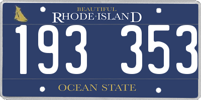 RI license plate 193353