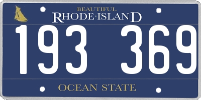 RI license plate 193369