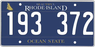 RI license plate 193372