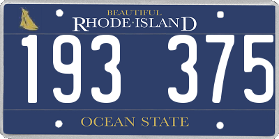 RI license plate 193375