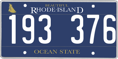 RI license plate 193376