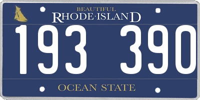 RI license plate 193390