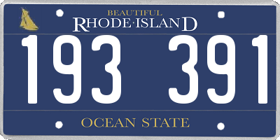 RI license plate 193391