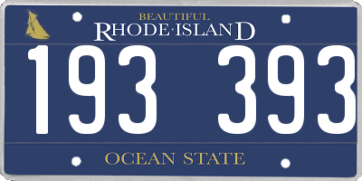 RI license plate 193393