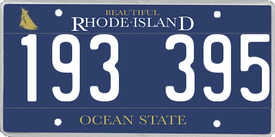 RI license plate 193395