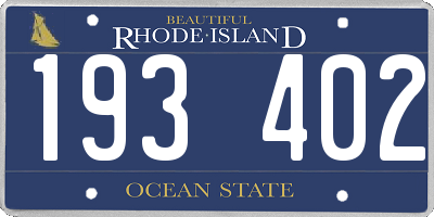 RI license plate 193402