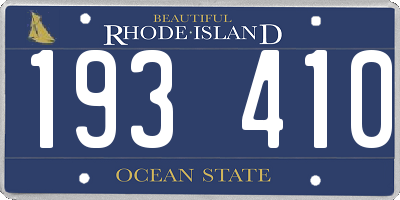 RI license plate 193410