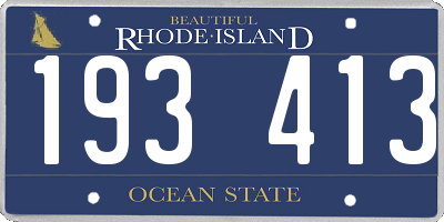 RI license plate 193413