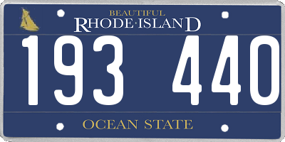 RI license plate 193440