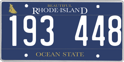 RI license plate 193448