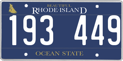 RI license plate 193449