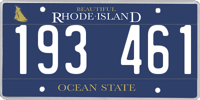 RI license plate 193461