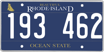 RI license plate 193462