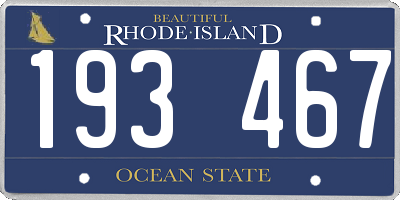 RI license plate 193467