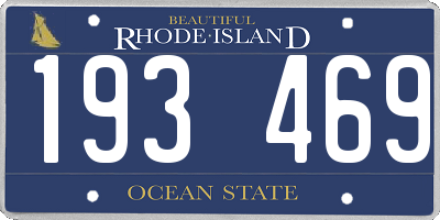RI license plate 193469