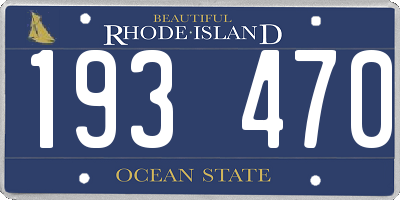 RI license plate 193470