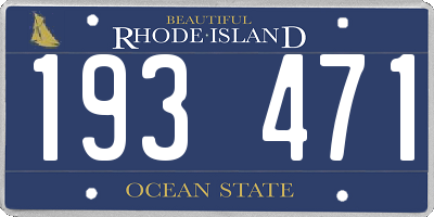 RI license plate 193471