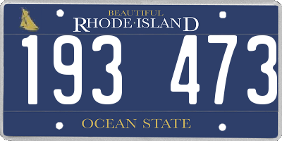 RI license plate 193473