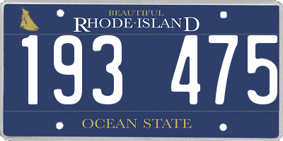 RI license plate 193475