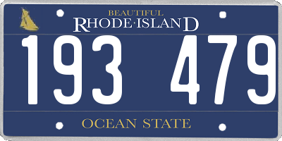 RI license plate 193479