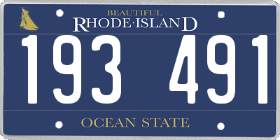 RI license plate 193491