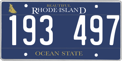 RI license plate 193497