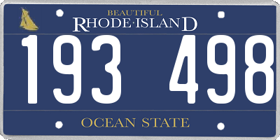 RI license plate 193498