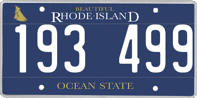 RI license plate 193499