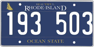RI license plate 193503