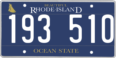 RI license plate 193510