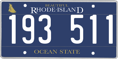 RI license plate 193511