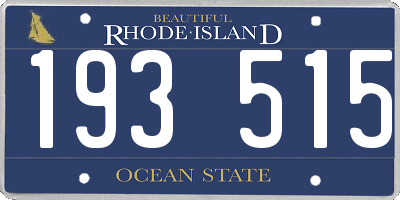RI license plate 193515